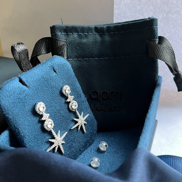 Silver Star Drop Earrings ✨ - Picture 3 of 6